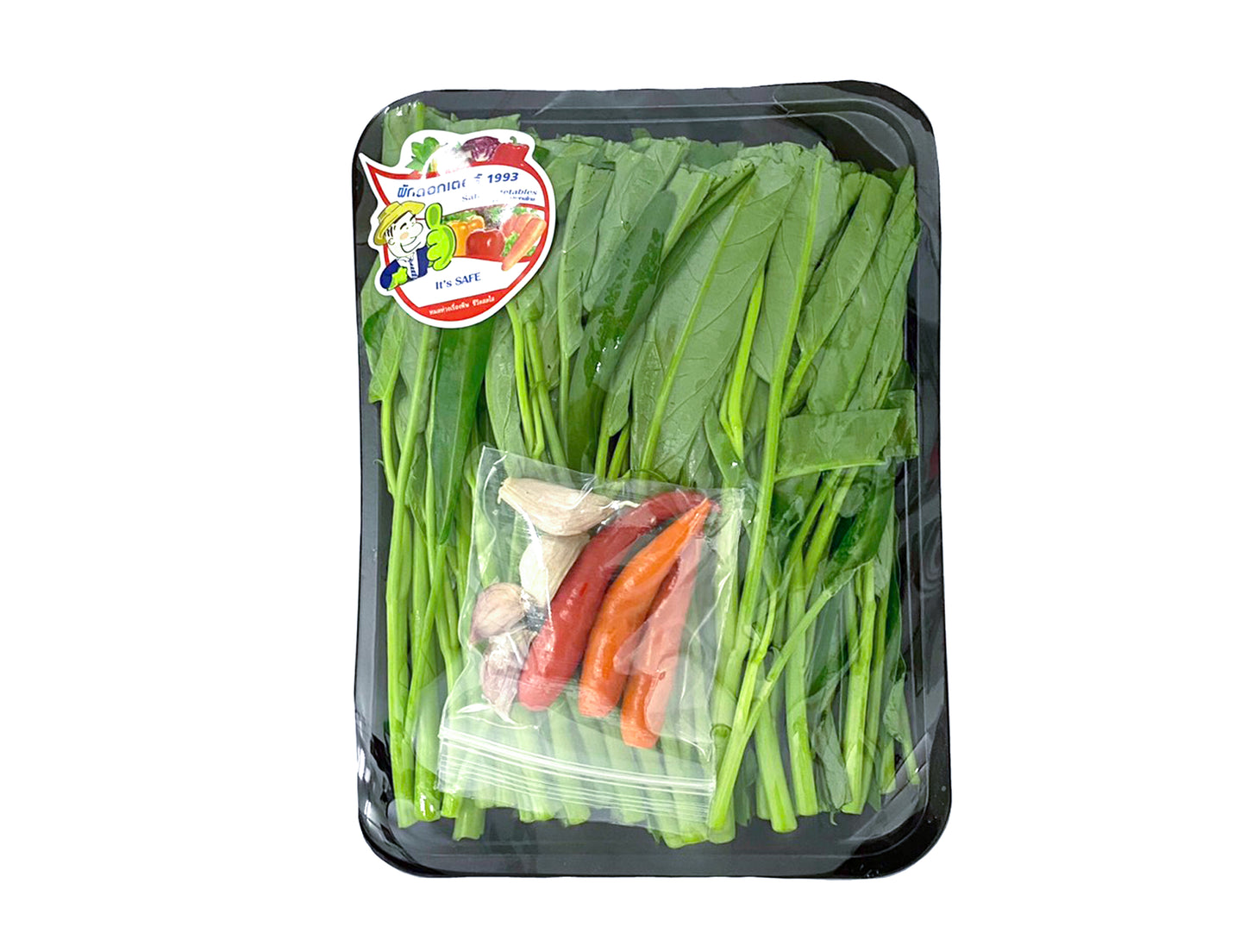 ชุดผักบุ้งไฟแดง  (ชุดอาหารพร้อมปรุง)